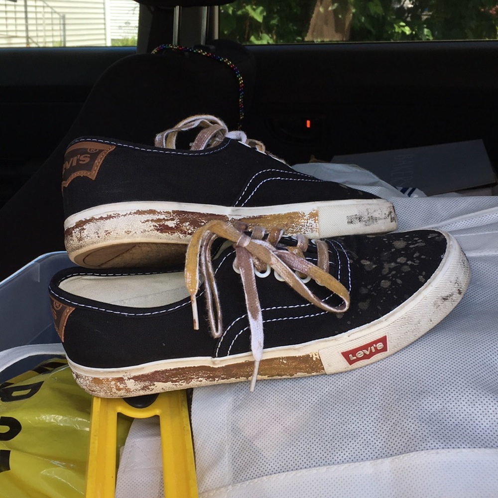 Upcycled by A:G Black & Bleach Levi Women’s Size 7